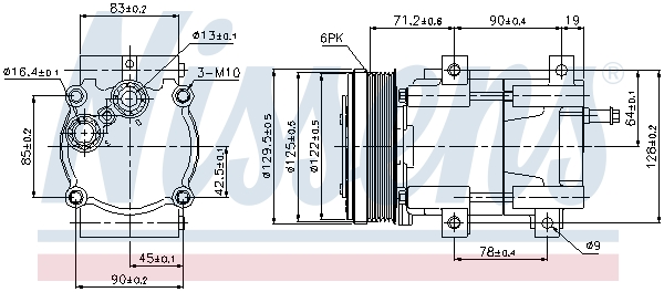 NISSENS 89205 Compressore, Climatizzatore-Compressore, Climatizzatore-Ricambi Euro