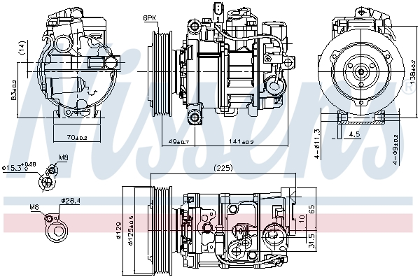 NISSENS 89209 Compressore, Climatizzatore-Compressore, Climatizzatore-Ricambi Euro