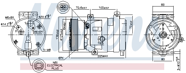 NISSENS 89218 Compressore, Climatizzatore-Compressore, Climatizzatore-Ricambi Euro