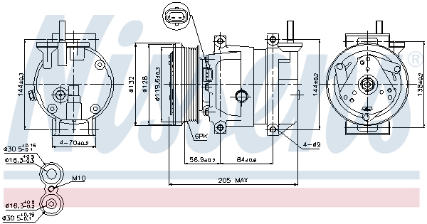NISSENS 89221 Compressore, Climatizzatore-Compressore, Climatizzatore-Ricambi Euro