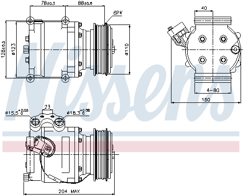 NISSENS 89230 Compressore, Climatizzatore