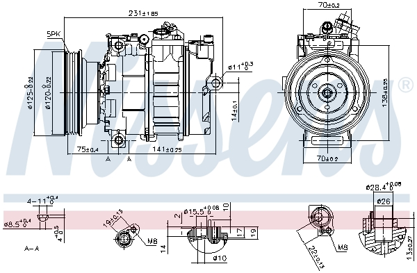 NISSENS 89232 Compressore, Climatizzatore-Compressore, Climatizzatore-Ricambi Euro