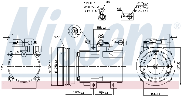 NISSENS 89238 Compressore, Climatizzatore-Compressore, Climatizzatore-Ricambi Euro