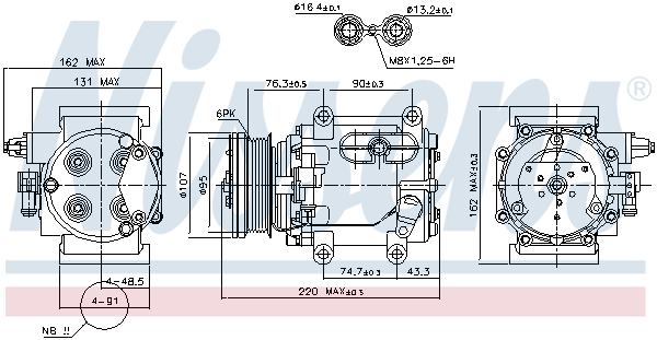 NISSENS 89239 Compressore, Climatizzatore