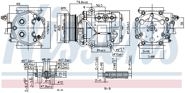 NISSENS 89240 Compressore, Climatizzatore-Compressore, Climatizzatore-Ricambi Euro