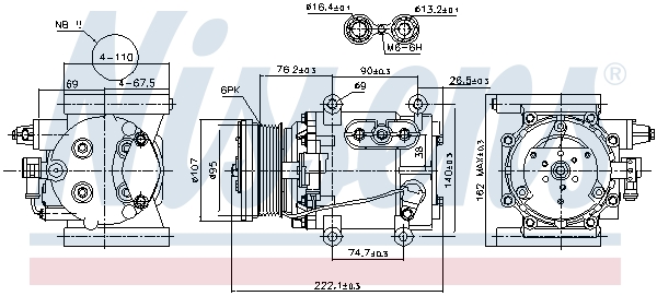 NISSENS 89241 Compressore, Climatizzatore