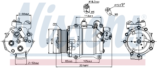 NISSENS 89245 Compressore, Climatizzatore-Compressore, Climatizzatore-Ricambi Euro