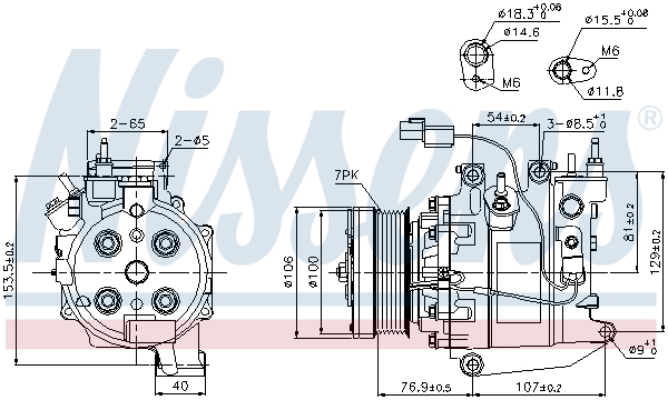 NISSENS 89246 Compressore, Climatizzatore