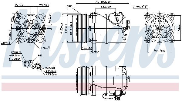 NISSENS 89249 Compressore, Climatizzatore