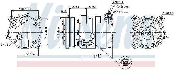 NISSENS 89257 Compressore, Climatizzatore-Compressore, Climatizzatore-Ricambi Euro