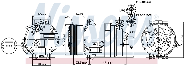 NISSENS 89258 Compressore, Climatizzatore