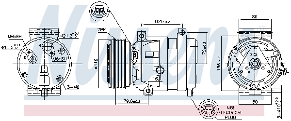 NISSENS 89267 Compressore, Climatizzatore