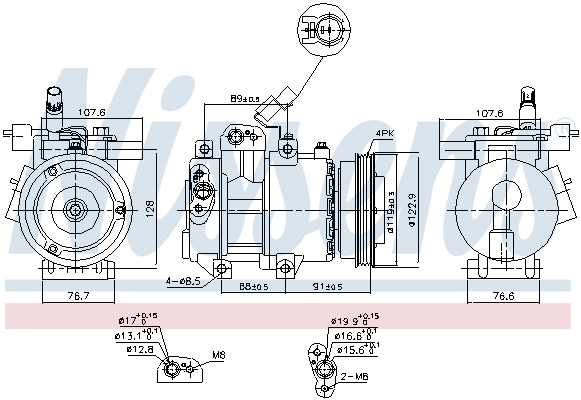 NISSENS 89279 Compressore, Climatizzatore-Compressore, Climatizzatore-Ricambi Euro