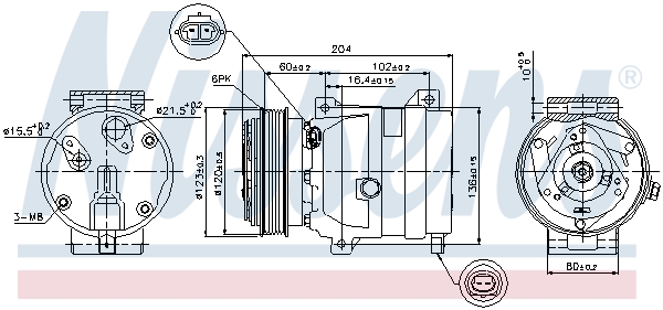 NISSENS 89281 Compressore, Climatizzatore-Compressore, Climatizzatore-Ricambi Euro
