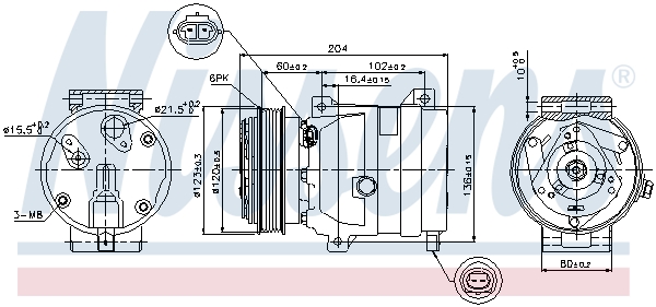 NISSENS 89281 Compressore, Climatizzatore