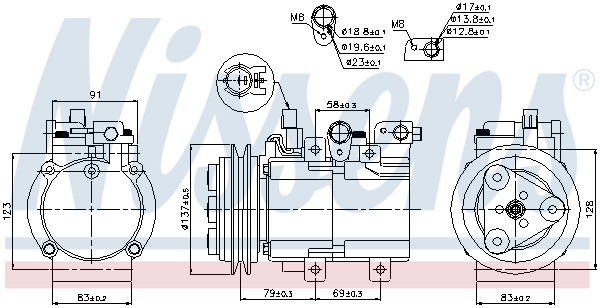 NISSENS 89282 Compressore, Climatizzatore-Compressore, Climatizzatore-Ricambi Euro