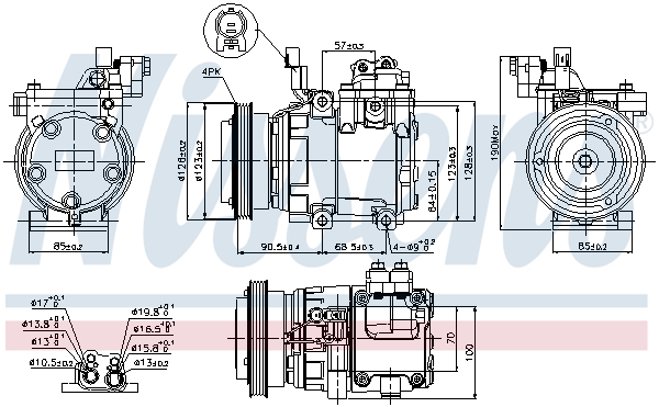 NISSENS 89286 Compressore, Climatizzatore-Compressore, Climatizzatore-Ricambi Euro