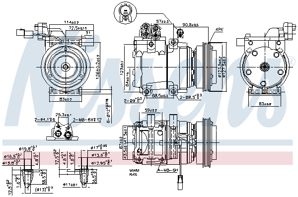 NISSENS 89291 Compressore, Climatizzatore-Compressore, Climatizzatore-Ricambi Euro