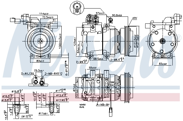 NISSENS 89291 Compressore, Climatizzatore