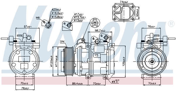 NISSENS 89301 Compressore, Climatizzatore