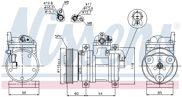 NISSENS 89302 Compressore, Climatizzatore-Compressore, Climatizzatore-Ricambi Euro