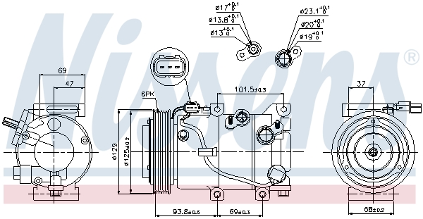 NISSENS 89306 Compressore, Climatizzatore-Compressore, Climatizzatore-Ricambi Euro