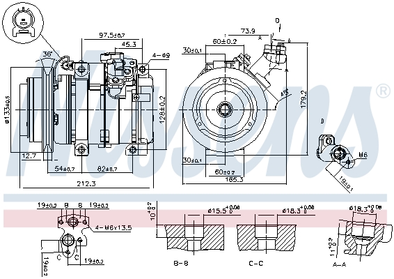 NISSENS 89312 Compressore, Climatizzatore