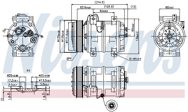 NISSENS 89317 Compressore, Climatizzatore-Compressore, Climatizzatore-Ricambi Euro