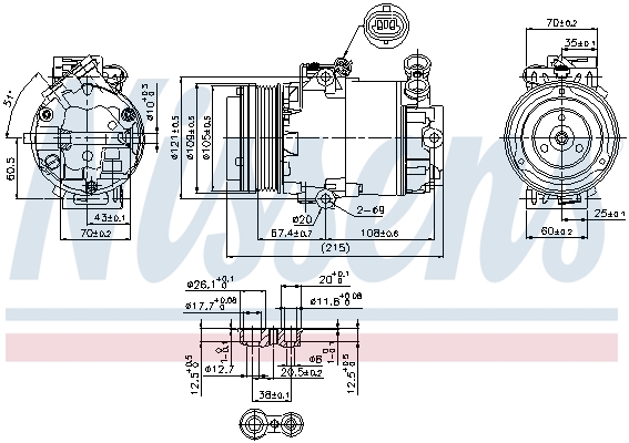 NISSENS 89322 Compressore, Climatizzatore-Compressore, Climatizzatore-Ricambi Euro