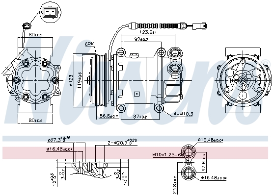 NISSENS 89339 Compressore, Climatizzatore-Compressore, Climatizzatore-Ricambi Euro