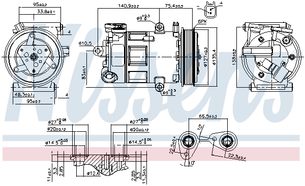 NISSENS 89348 Compressore, Climatizzatore