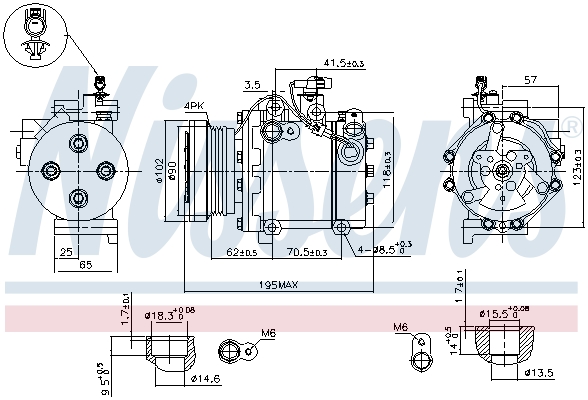 NISSENS 89349 Compressore, Climatizzatore-Compressore, Climatizzatore-Ricambi Euro