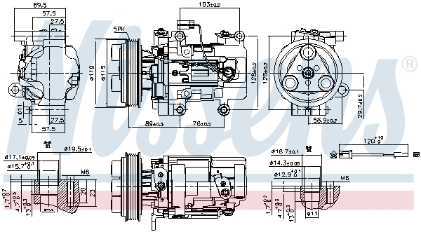 NISSENS 89351 Compressore, Climatizzatore-Compressore, Climatizzatore-Ricambi Euro