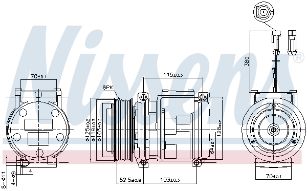 NISSENS 89355 Compressore, Climatizzatore-Compressore, Climatizzatore-Ricambi Euro