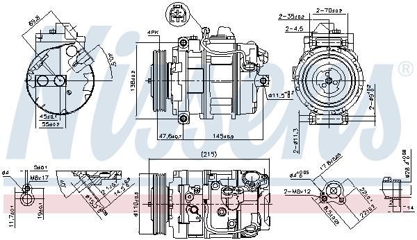 NISSENS 89359 Compressore, Climatizzatore-Compressore, Climatizzatore-Ricambi Euro