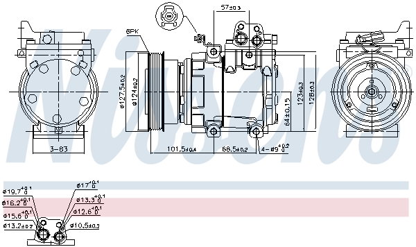 NISSENS 89387 Compressore, Climatizzatore-Compressore, Climatizzatore-Ricambi Euro