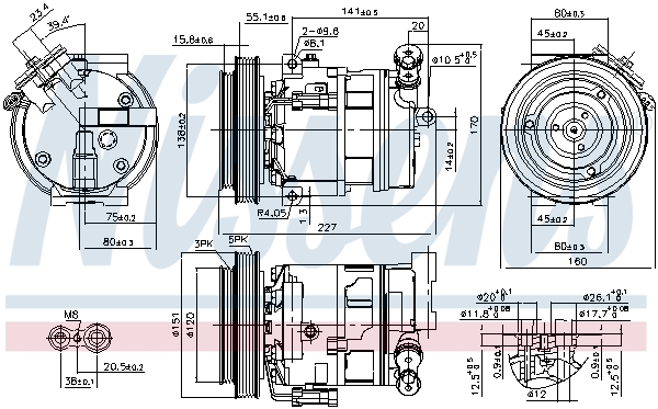 NISSENS 89396 Compressore, Climatizzatore-Compressore, Climatizzatore-Ricambi Euro