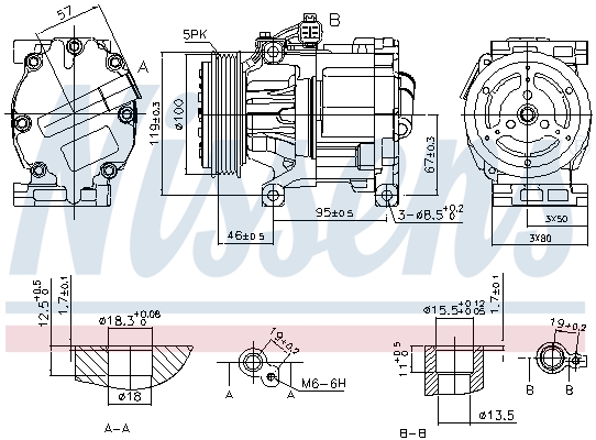 NISSENS 89405 Compressore, Climatizzatore