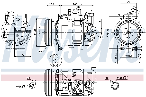 NISSENS 89415 Compressore, Climatizzatore