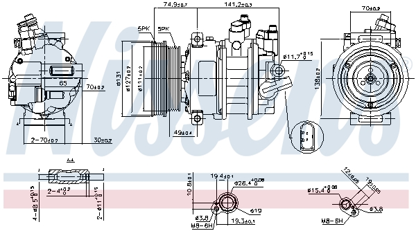 NISSENS 89421 Compressore, Climatizzatore-Compressore, Climatizzatore-Ricambi Euro