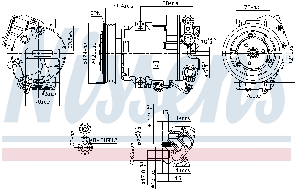 NISSENS 89425 Compressore, Climatizzatore-Compressore, Climatizzatore-Ricambi Euro