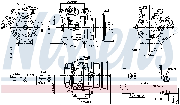 NISSENS 89433 Compressore, Climatizzatore-Compressore, Climatizzatore-Ricambi Euro