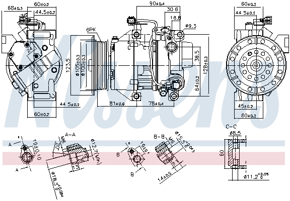 NISSENS 89443 Compressore, Climatizzatore-Compressore, Climatizzatore-Ricambi Euro