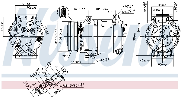 NISSENS 89481 Compressore, Climatizzatore