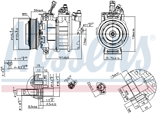 NISSENS 89488 Compressore, Climatizzatore-Compressore, Climatizzatore-Ricambi Euro