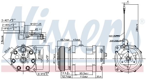 NISSENS 89489 Compressore, Climatizzatore-Compressore, Climatizzatore-Ricambi Euro