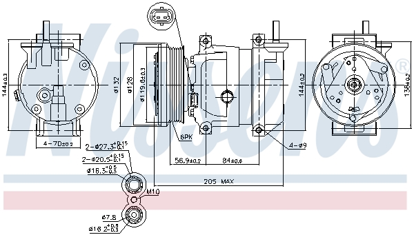 NISSENS 89492 Compressore, Climatizzatore-Compressore, Climatizzatore-Ricambi Euro