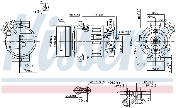 NISSENS 89497 Compressore, Climatizzatore-Compressore, Climatizzatore-Ricambi Euro