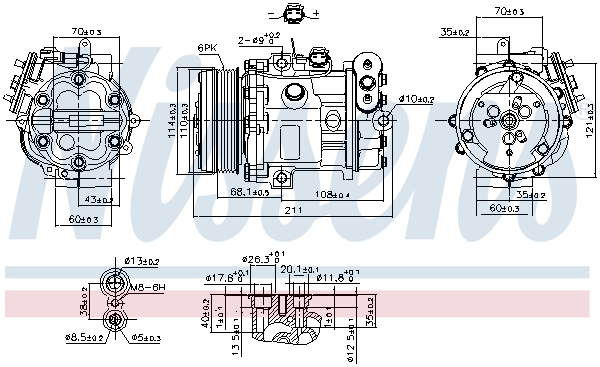 NISSENS 89503 Compressore, Climatizzatore-Compressore, Climatizzatore-Ricambi Euro