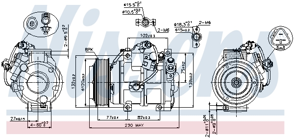 NISSENS 89511 Compressore, Climatizzatore-Compressore, Climatizzatore-Ricambi Euro